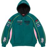Racing Lined Zip Up Hooded Sweatshirt