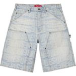 Repeat Jacquard Double Knee Denim Short