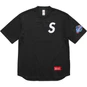 Supreme S Logo Baseball Henley Black