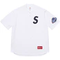 Supreme S Logo Baseball Henley White