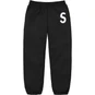 Supreme S Logo Sweatpant Black