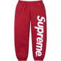 Supreme Satin Appliqué Sweatpant Dark Red