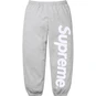 Supreme Satin Appliqué Sweatpant Heather Grey