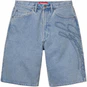 Supreme Script Baggy Denim Short Washed Indigo