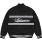 Supreme Script Stripe Half Zip Sweater Black