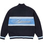Supreme Script Stripe Half Zip Sweater Navy