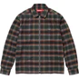 Supreme Shadow Plaid Flannel Zip Up Shirt Green