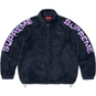 Supreme Shoulder Logo Fleece Jacket Navy