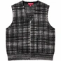 Supreme Speckled Zip Up Sweater Vest Black