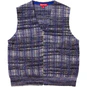 Supreme Speckled Zip Up Sweater Vest Blue