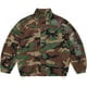 Supreme Spellout Embroidered Ripstop Track Jacket Woodland Camo