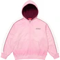 Supreme State Zip Up Hooded Sweatshirt Pink