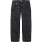 Supreme Studded Seam Loose Fit Jean Black