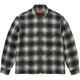 Supreme Studded Shadow Plaid Zip Up Shirt Black