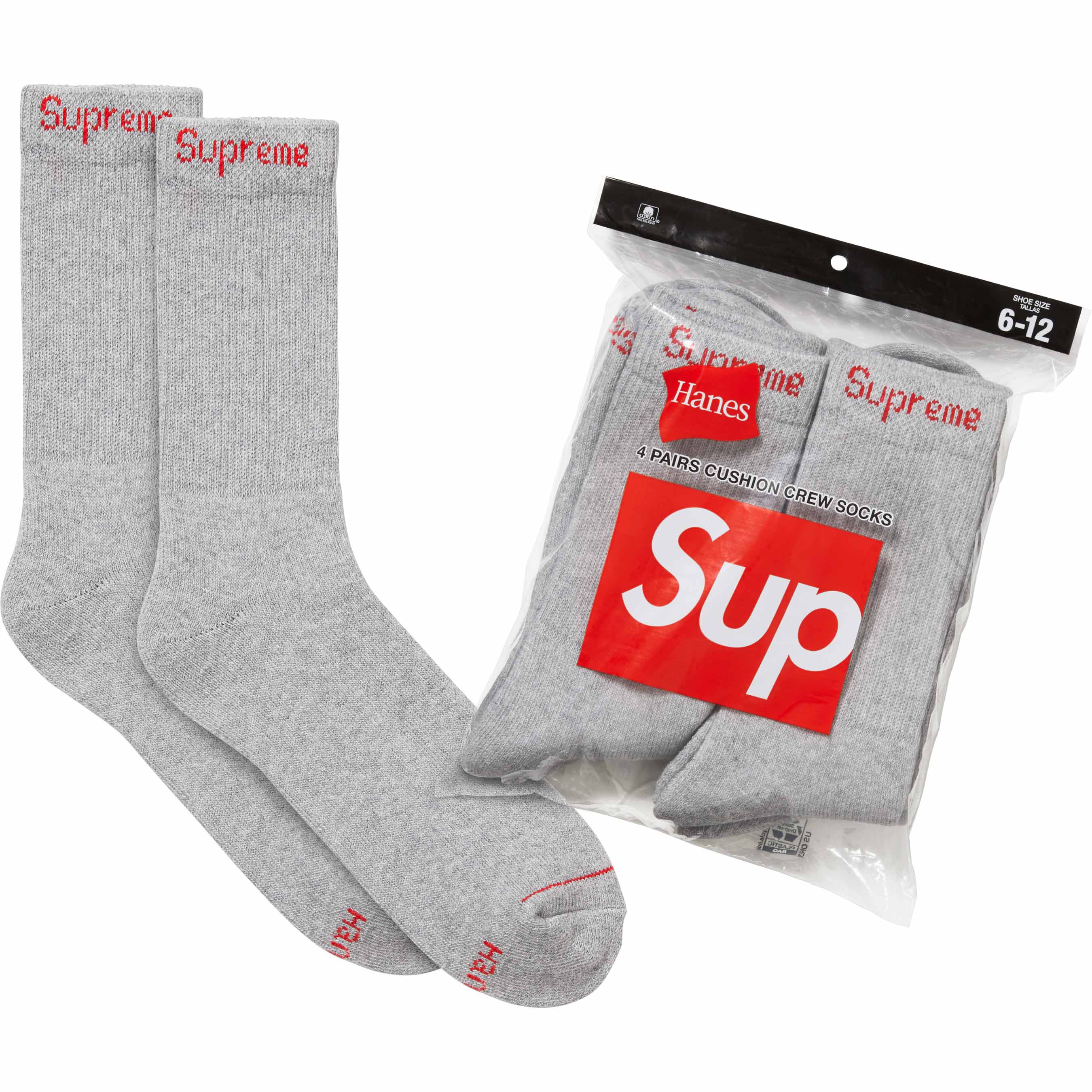 Supreme restock - Supreme®/Hanes® Crew Socks (4 Pack)