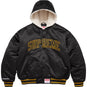 Supreme Supreme®/Mitchell & Ness® Lined Hooded Satin Varsity Jacket Black