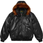 Supreme Supreme®/Schott® Hooded Leather Bomber Jacket Black