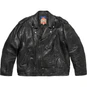 Supreme Supreme®/blackmeans Painted Leather Motorcycle Jacket Black