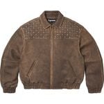 Swarovski® Studded Quilted Leather Jacket