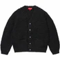 Supreme Textured Knotted Cardigan Black