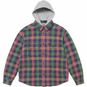 Supreme Waffle Plaid Hooded Shirt Multicolor