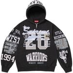 Warriors Appliqué Zip Up Hooded Sweatshirt