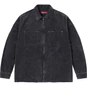 Supreme Washed Corduroy Zip Up Shirt Black