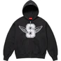 Supreme Wings Zip Up Hooded Sweatshirt Black