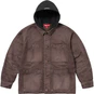 Supreme Worn Hooded Chore Coat Brown