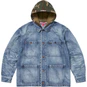 Supreme Worn Hooded Chore Coat Denim