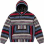 Supreme Woven Stripe Hooded Jacket Black