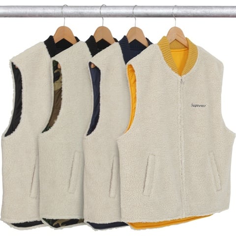 Sherpa Fleece Reversible Work Vest - Supreme