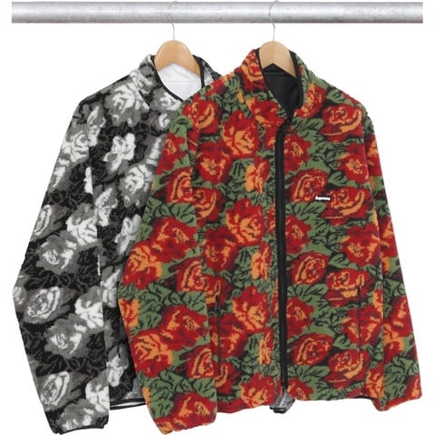 ミ*ん様 Supreme Roses Sherpa Fleece Jacket Roses Sherpa Fleece Reversible Jacket - Supreme