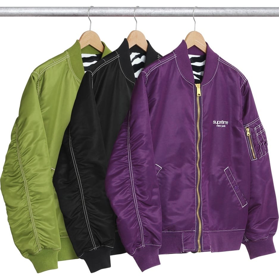 Contrast Stitch Reversible MA-1 Jacket - SupremeCommunity
