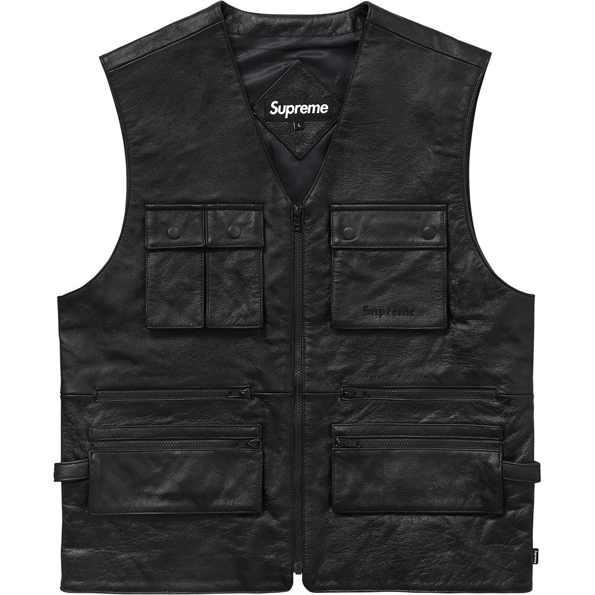 Supreme Leather Utility Vest (spring/summer 2017) - $538.00