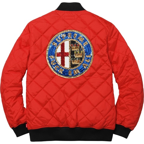 Supreme Sequin Patch Quilted Bomber - Colorway
