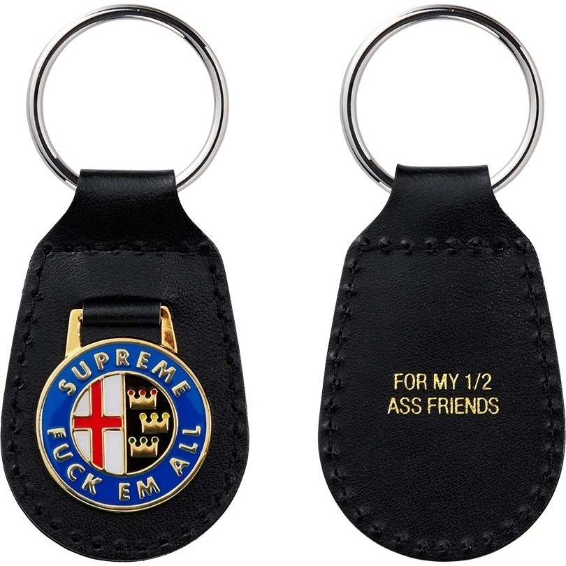 Supreme Enamel Leather Keychain (spring/summer 2016)