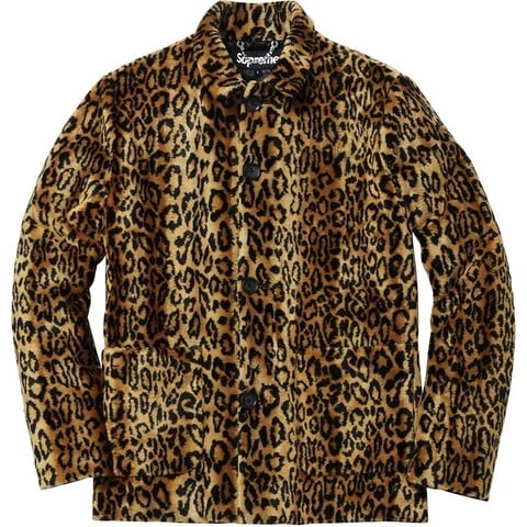 Supreme Leopard Faux Fur Coat