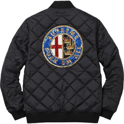 Supreme Sequin Patch Quilted Bomber - Colorway