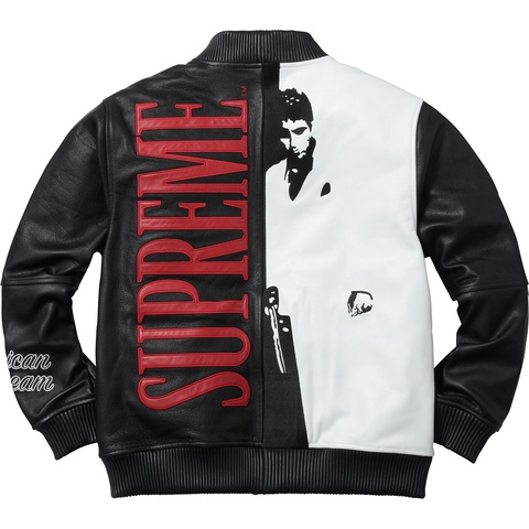 Supreme Scarface™ Embroidered Leather Jacket - Colorway