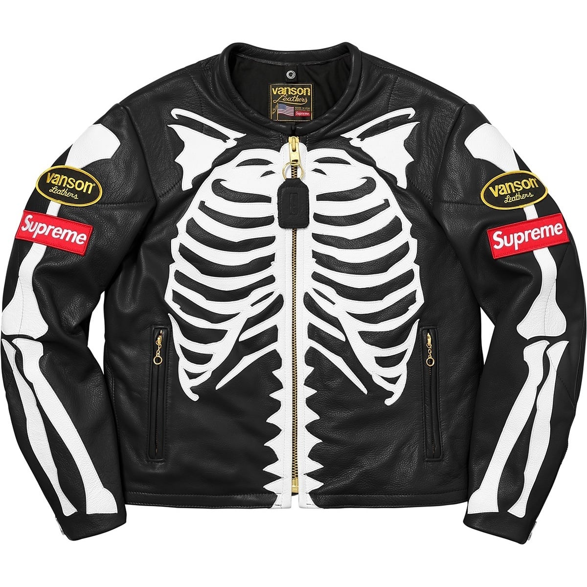 Supreme Supreme®/Vanson® Leather Bones Jacket (fall/winter 2017) - $1388.00