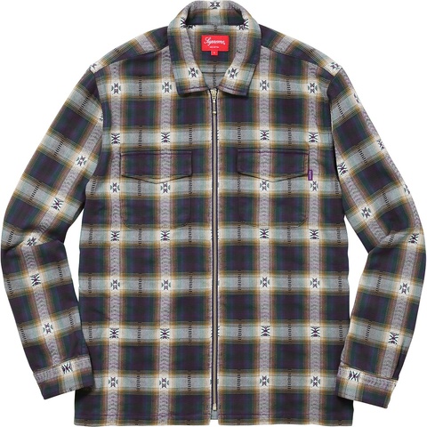 Plaid Flannel Zip Up Shirt - fall/winter 2017 - Supreme