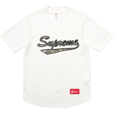 Snake Script Logo Baseball Jersey - Supreme