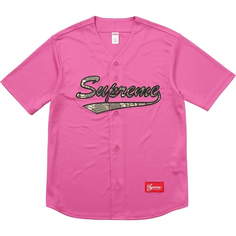 Supreme Snake Script Logo Baseball Jersey - Colorway