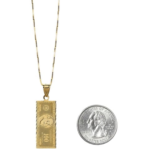 Supreme 100 Dollar Bill Gold Pendant - Colorway