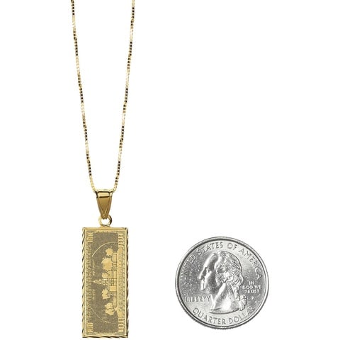 Supreme 100 Dollar Bill Gold Pendant - Colorway