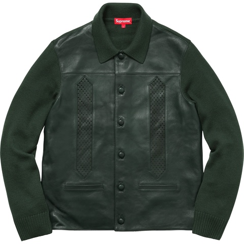 Supreme Leather Front Polo Sweater - Colorway