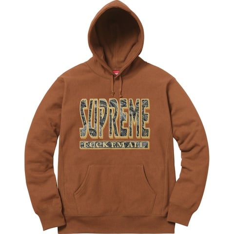 Supreme シュプリーム フーディ パーカー FUCK EM ALL Supreme Paisley Fuck Em All Hoodie Black Men's - FW17 - US