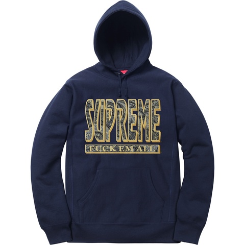Paisley Fuck Em All Hooded Sweatshirt - Supreme