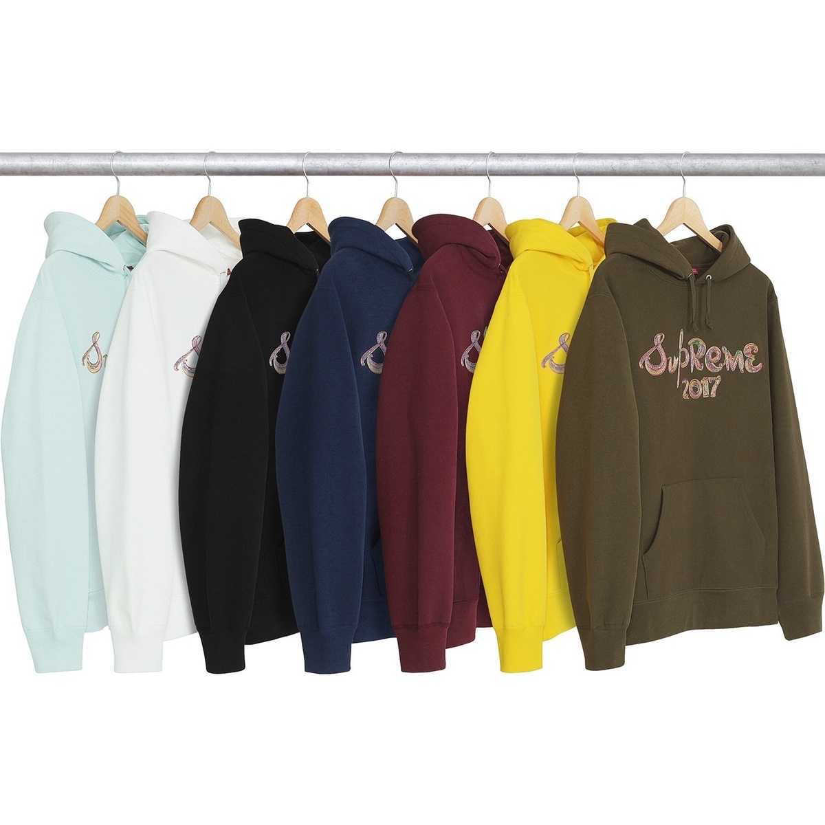 Supreme Brush Logo Hooded Sweatshirt (fall/winter 2017) - $158.00